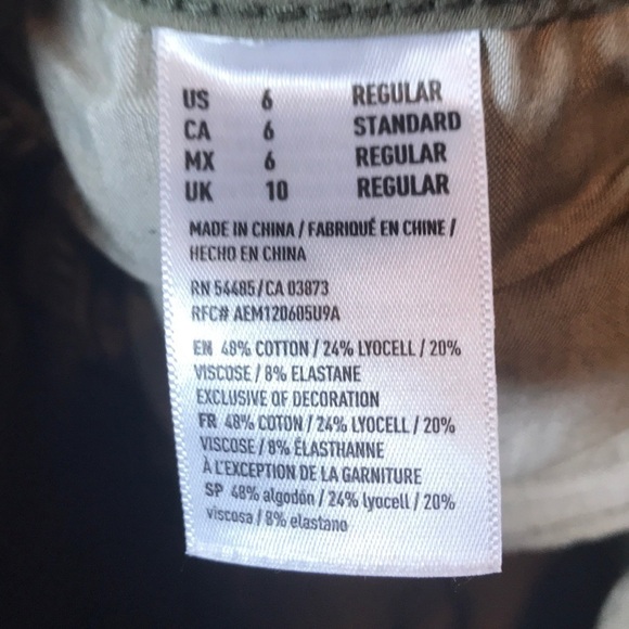 American Eagle Jeggings Olive Green - Picture 3 of 5